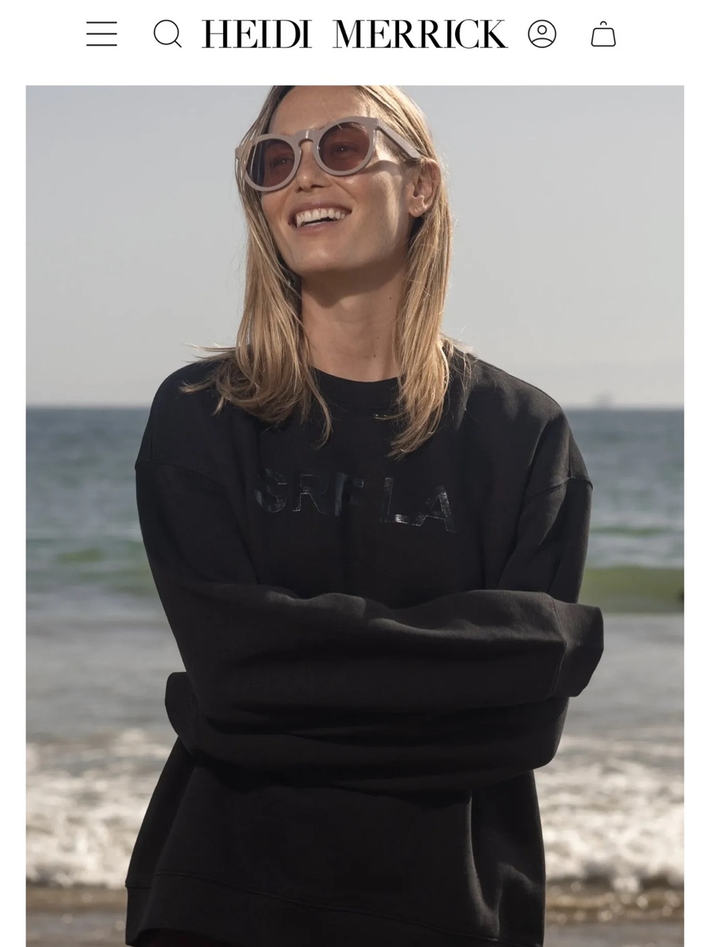 Heidi Merrick srf mtk black crewneck sweatshirt